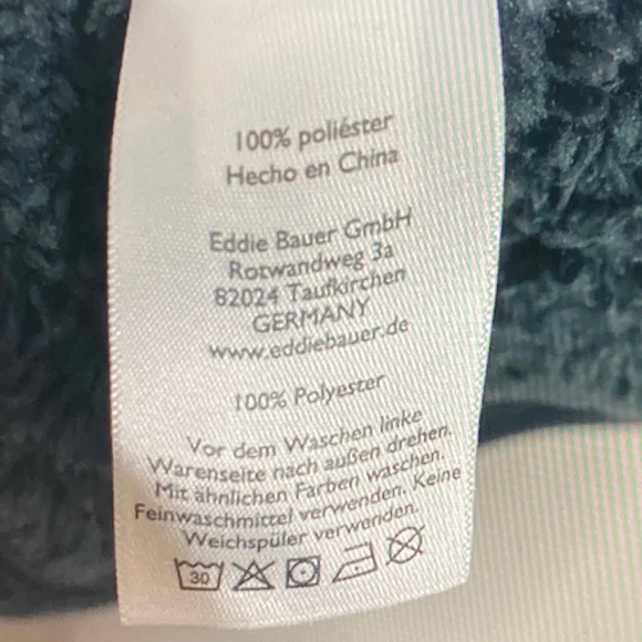 Men's Blue Fleece Sweater - Picture 4 of 4